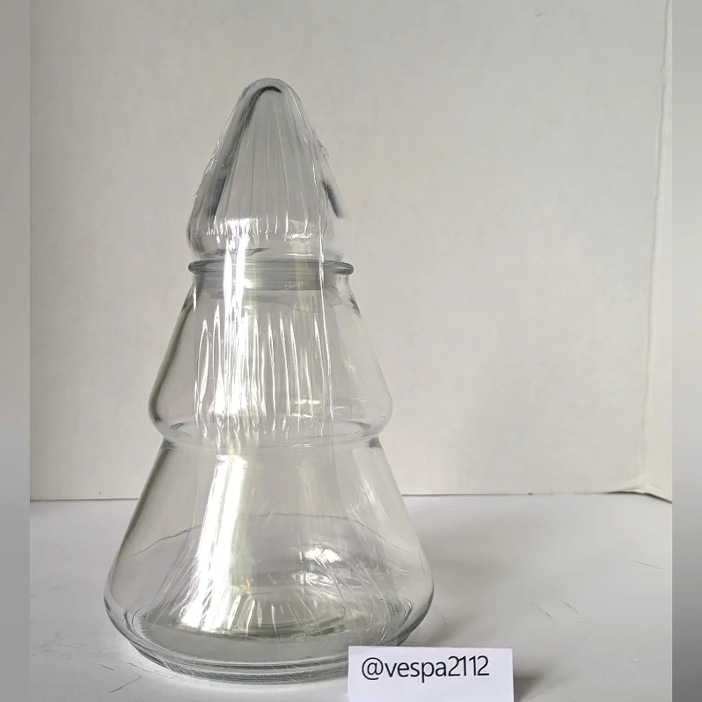 Target Bullseye Playground Christmas Tree Clear Fillable Glass Jar Canister